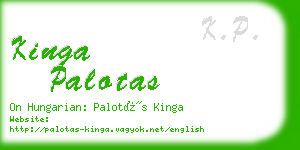 kinga palotas business card